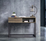 Galeno Rustic Oak with Black Finished Legs Writing Desk B2726P243694