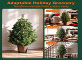 3 FT Potted Artificial Christmas Tree, Unlit Small Xmas Tree with 119 Branch Tips, Distressed Gold 71962916