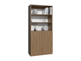 2-Door Bookcase with Upper Shelves B097P296881