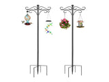Shepherds Hook for Outdoor, 5-Prong Base Adjustable Height Garden Hook with Dual Sided Hooks, Sturdy 35830695