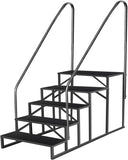 RV Stairs 5 Step Ladder, RV Steps Anti-Slip, Hot Tub Steps with Handrail, 660 lbs RV Ladder for 5th 54932106