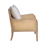 Cane Accent Chair with Removable Back Cushion B035P256566