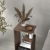 Everet 25" High 3-Tier Side Table Dark Walnut - White B200P286976