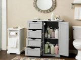 Gray MDF with melamine veneer, 56*30*80cm, 4 drawers, 1 door, bathroom vanity 04162468