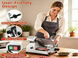 10 Inch Electric Meat Slicer, 0-0.47" Adjustable Thickness Deli Food Slicer, 150W High-Efficiency 84581592