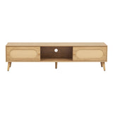 Boho TV Stand for TVs up to 80'' , Modern Farmhouse Media Console, Entertainment Center with Solid 61389525