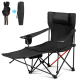 ZUN 2 Pack 2-in-1 Camping Chair Reclining, Lightweight Folding Camping Chair with Adjustable Backrest & 02370354