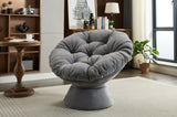 Oversized Swivel Accent Chair, 360 Swivel Barrel Chair, Papasan Chair for Living Room Bedroom W1752P172292