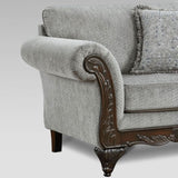 Hernen Carved Wood Frame Sofa T2574P196581