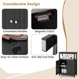 Black Bathroom Floor Cabinet Freestanding Storage Organizer 62241172