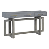 U_STYLE Elegant Console Table with Three Drawers, Extra Long Entryway Table for Entryway, Hallway, N711P175776E
