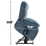 ZUN Lift Recliner Chair Heat Massage Dual Motor Infinite Position Up to 350 LBS Large Electric Power W1803P151609