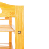 Concise 12-Batten 4 Tiers Bamboo Shoe Rack Wood Color 49773917