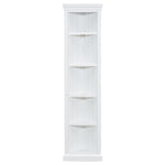 ZUN 83.4"Tall Modern Corner Shelf,5 Tier Corner Bookcase with LED Light, Storage Standing Shelf Unit, N751P191709K