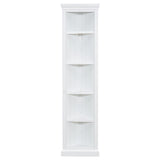 ZUN 83.4"Tall Modern Corner Shelf,5 Tier Corner Bookcase with LED Light, Storage Standing Shelf Unit, N751P191709K