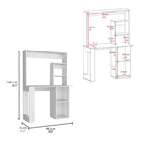 Maine Desk With Hutch and Shelves B070P188815