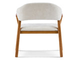 Indoor Dining Chair Set of 2, Beige Chenille Upholstered Armchair with Sturdy Frame, 300lbs N779P370761B
