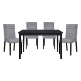 Black Finish Dining Table Casual Style Dining Room Wooden Furniture 1pc Modern Dinette B011125790