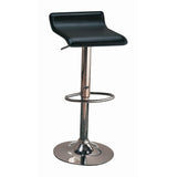 ZUN Black and Chrome Backless Bar Stool B062P153500