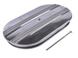 15" Oval Half Finned Polished Aluminum Air Cleaner Filter Fits for Chevy Ford Mopar SBC BBC 350 24596403