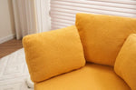 ZUN 029-Teddy Fabric Swivel And Storage Chair With Back Cushion For Living Room,Yellow W527P166251