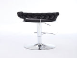 Set of 2 Bar Stools,with Chrome Footrest and Base Swivel Height Adjustable Mechanical Lifting Velvet 06163540
