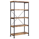 Antique Nutmeg and Black 4-shelf Bookcase B062P145622