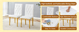 2 piece set of white armless dining chairs brings a touch of elegance and mystery to the dining area W1151132001