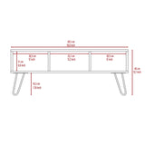 Vassel Coffee Table, Hairpin Legs, Two Shelves -Espresso B20091996