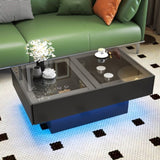 Coffee Table with Sliding Tabletop, Center Table with Hidden Storage Compartment, Extendable Table W331P270515