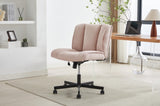 ZUN Armless Desk Chairs with Wheels Office Chair Vanity Chair with Technical Cloth Adjustable Swivel W2725P207687