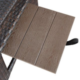 Outdoor Recliner Chair,Separate Adjustment Mechanism PE Wicker Adjustable Reclining Lounge Chair and W2749P225114