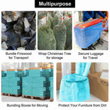 18" x 1500' 80 Gauge 4 Rolls Pallet Wrap Stretch Film Hand Shrink Wrap 1500FT Blue 19988854