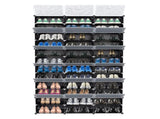12-Tier Portable 72 Pair Shoe Rack Organizer 36 Grids Tower Shelf Storage Cabinet Stand Expandable 01594525