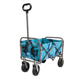 ZUN Outdoor Garden Multipurpose Micro Collapsible Beach Trolley Cart Camping Folding Wagon W321102232