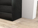 4 Drawer Dresser,Modern Storage Chest of Drawers,31.5In Black Dresser for Closet with Handle-Free W3151P288870