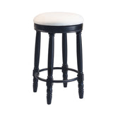 AGODY Bar Stools Set of 2, 26" Counter Height, 360&deg Swivel Wooden Barstool with Fabric Upholstered W2170P208076