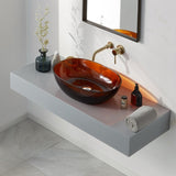 Vessel Sink Resin Bathroom Sink Modern Art Sink 25C62-brown W3034P280554