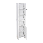 ZUN Bathroom Floor Storage Cabinet with 2 Doors Living Room Wooden Cabinet with 6 Shelves 15.75 11.81 14167354