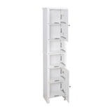 ZUN Bathroom Floor Storage Cabinet with 2 Doors Living Room Wooden Cabinet with 6 Shelves 15.75 11.81 14167354