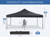 10x10 FT Pop Up Canopy Tent with Slant Legs and Carrying Bag, Easy Setup Outdoor Shelter for Patio, 17179199