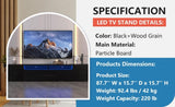 TV Console with Storage Cabinets, Remote, APP Control Long LED TV Stand, Full RGB Color 77609175