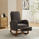 25.4"W Chair for Nursery, High Back Glider Chair with Retractable Footrest, Side Pocket, W3188P282077