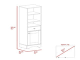 Light Grey 1-Drawer 3-Shelf Linen Cabinet B06280550
