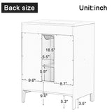 ZUN 24" Bathroom Vanity with Sink, Bathroom Vanity Cabinet with Two Drawers and Door, Adjustable Shelf, 21905360