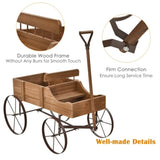 Wooden plant frame with wheels, Brown planting pot 65077135