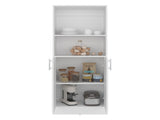 Insite Kitchen Storage Cabinet with 3 Shelves and 2 Closed Compartments, White B128P485381