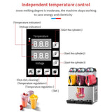 110V Commercial Slushy Machine 45L 3 Tank 1100W Stainless Steel Margarita Frozen Drink With Powerful W1676P146602