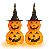 2pcs 3ft Halloween Collapsible Pumpkin Decorations 150 LED Lights 96752830