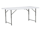 4ft Foldable Lift Patio Plastic Table White 36998812